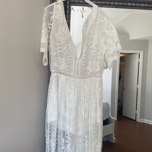 White Boho Romper - Picture 3 of 4